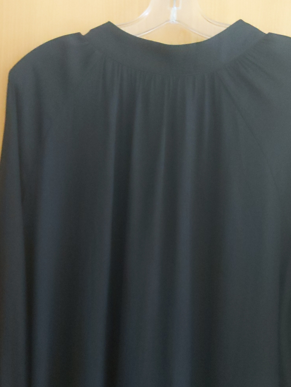LOFT Black Pleated Back Tunic Top